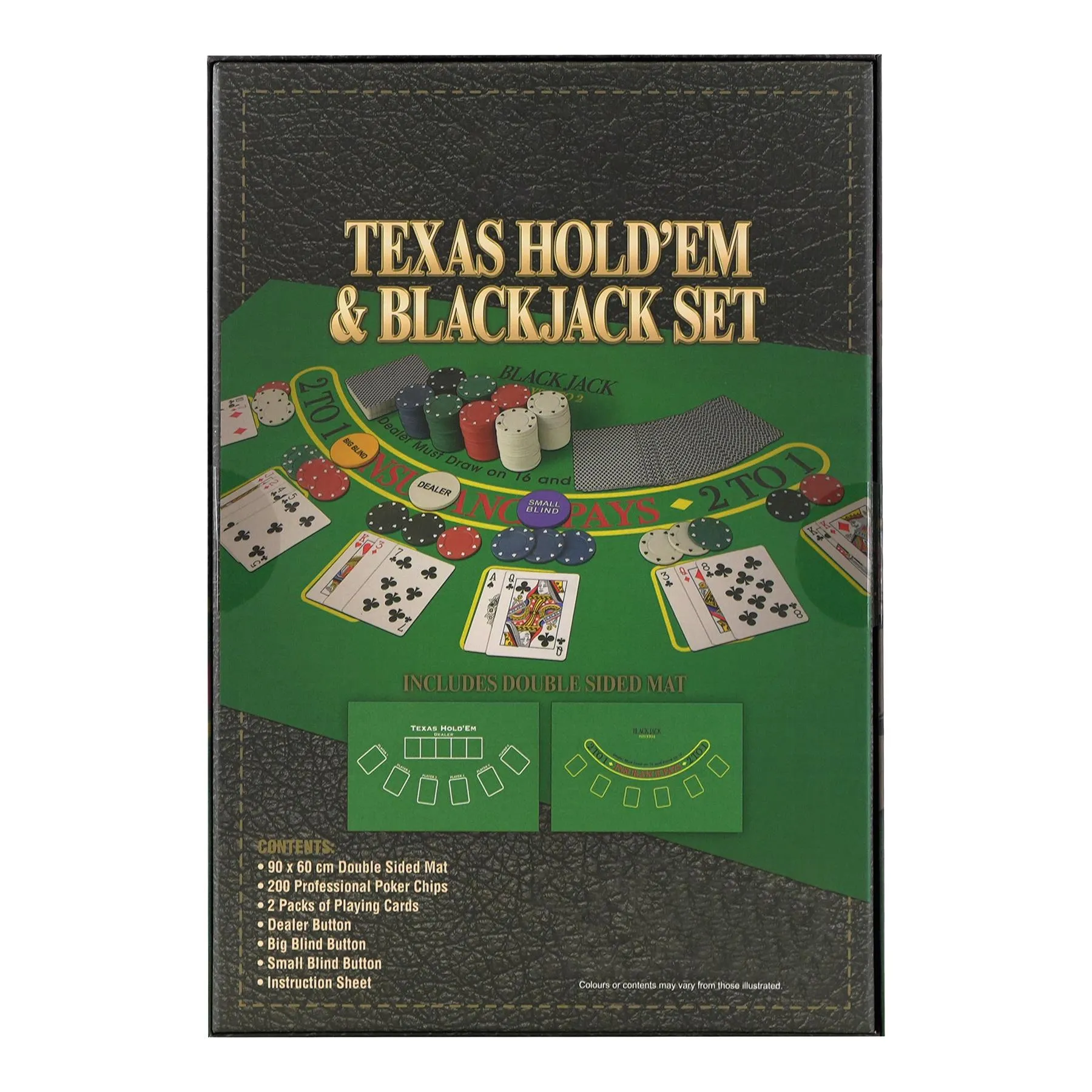 2 in 1 Texas Hold'em & Blackjack Set