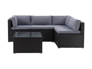 5-Piece Patio Wicker Sectional Set