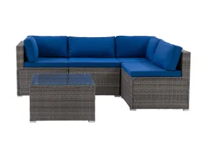 5-Piece Patio Wicker Sectional Set