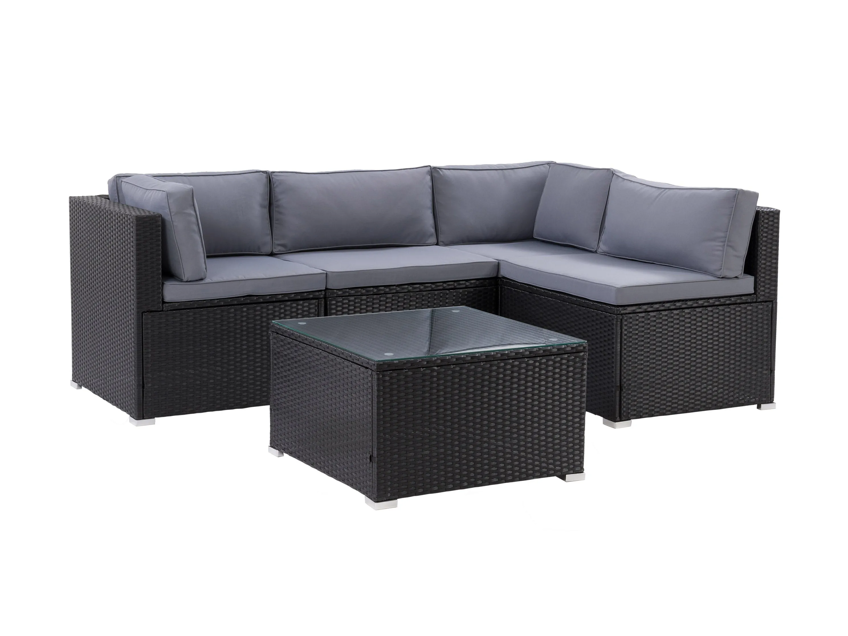 5-Piece Patio Wicker Sectional Set