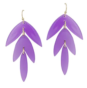 Acetate Leaf Charm Earring