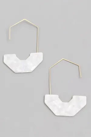 Acetate Semicircle Drop Earrings