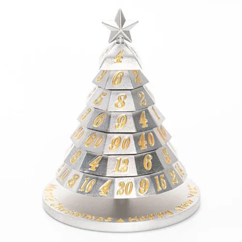 Aluminum Christmas Tree 7 Dice Set - Choose a color