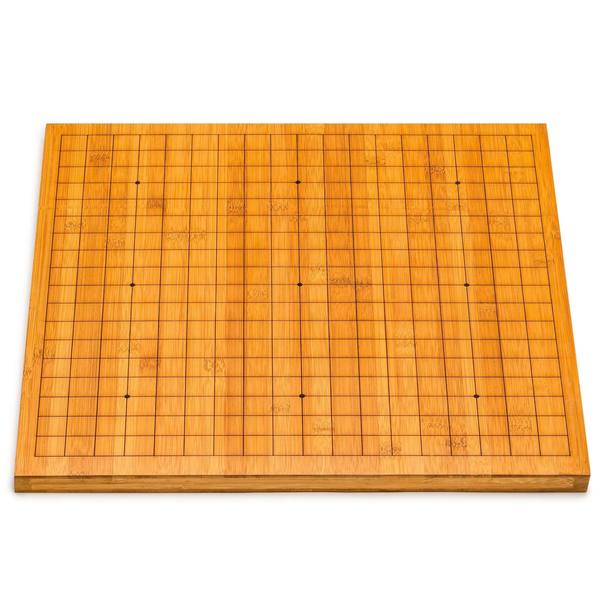 Bamboo 0.8-Inch Etched Reversible 19x19 / 13x13 Go Game Board (Goban)