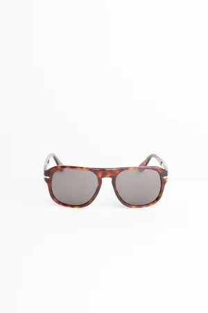 Black Havana Squared Pilot Sunglasses