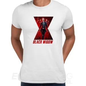 Black Widow Movie T-Shirt Action Marvel Adventure Superhero Adult Kids Gift Top Unisex Typographygraphy