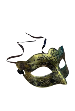 Brushed Gold Swirl Mask