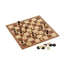 Cardinal Chess Checkers & Tic Tac Toe with Dual Sided 3 in 1 Gameboard