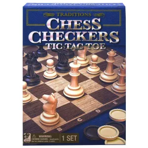 Chess Checkers Tic Tac Toe... For 2 Players, Age 6 