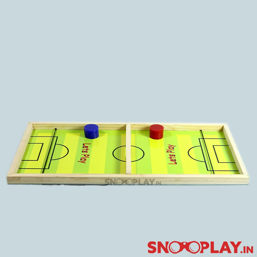 Coloured Wooden String Hockey Tabletop Game With White Board