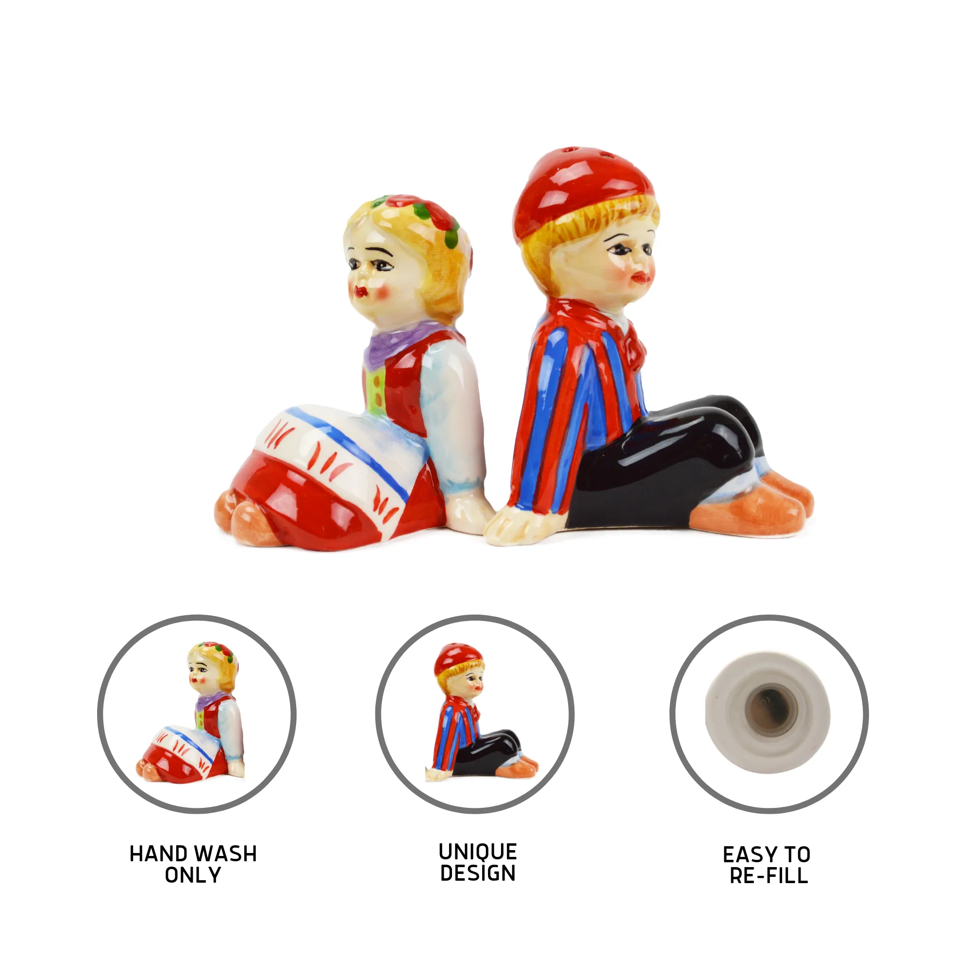 Cute Salt and Pepper Shakers Scandinavian Sitting Couple