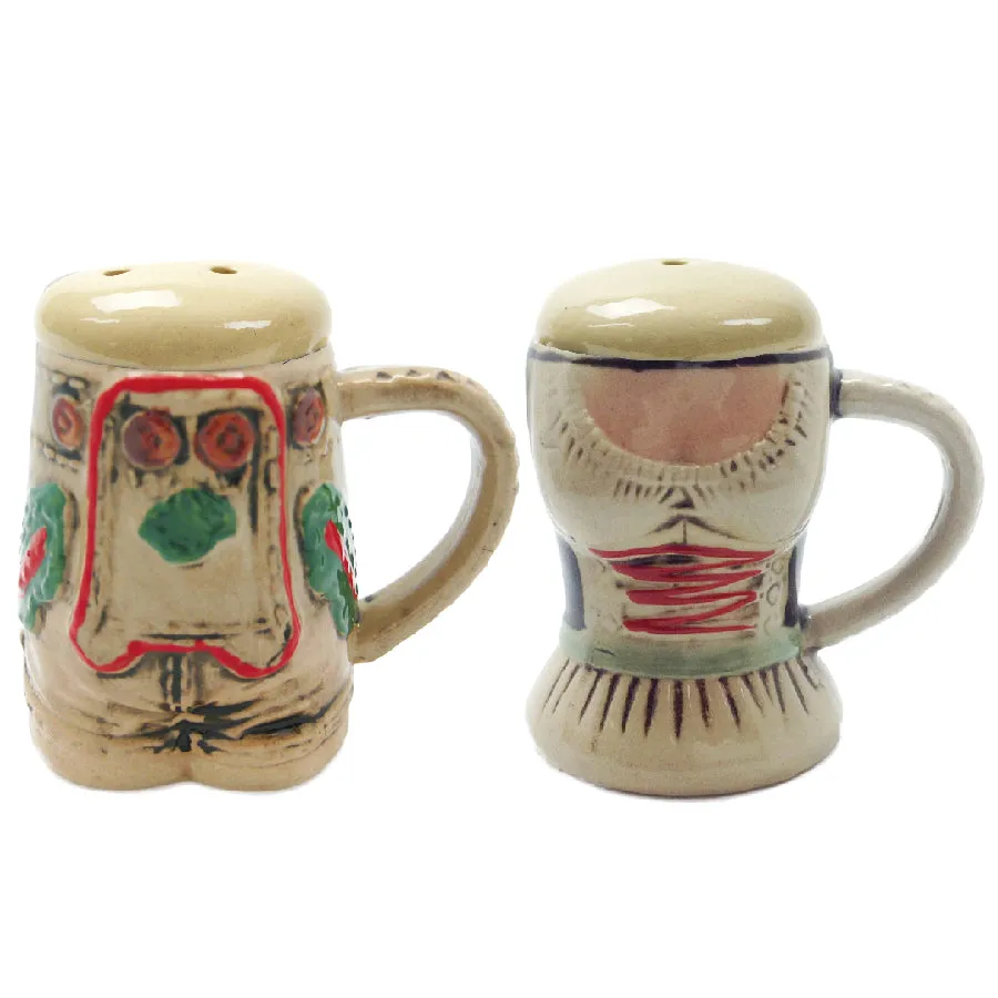 Dirndl & Lederhosen Engraved Salt And Pepper Set