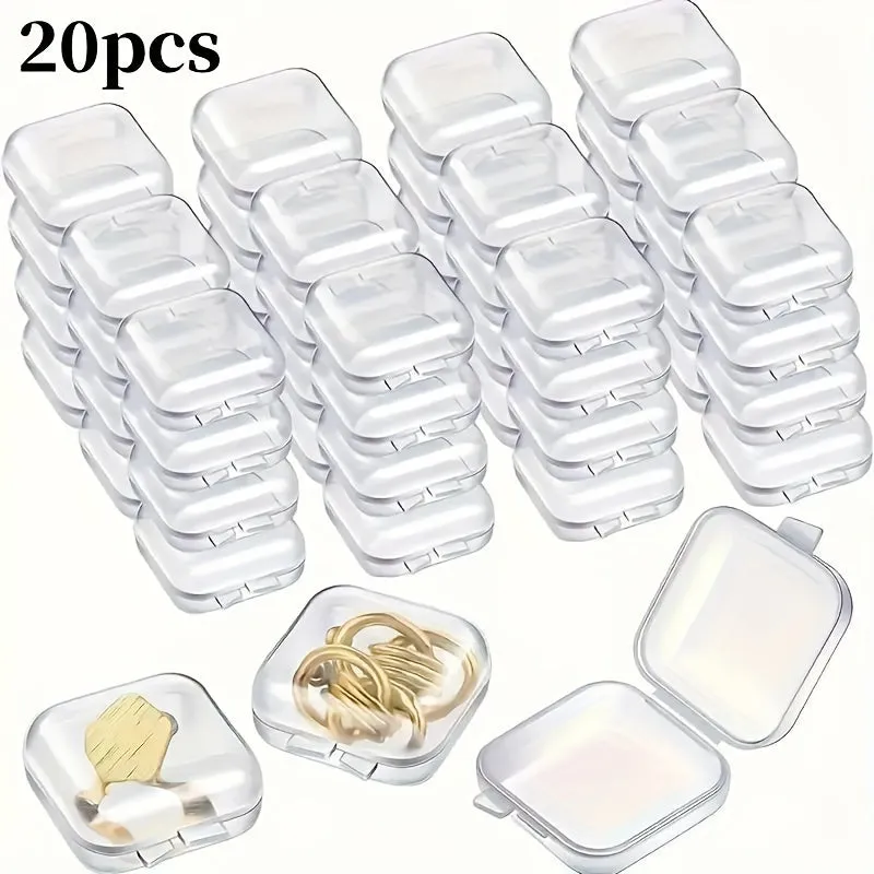 Dustproof Jewelry Storage Box Set  20 pcs Portable Organizers