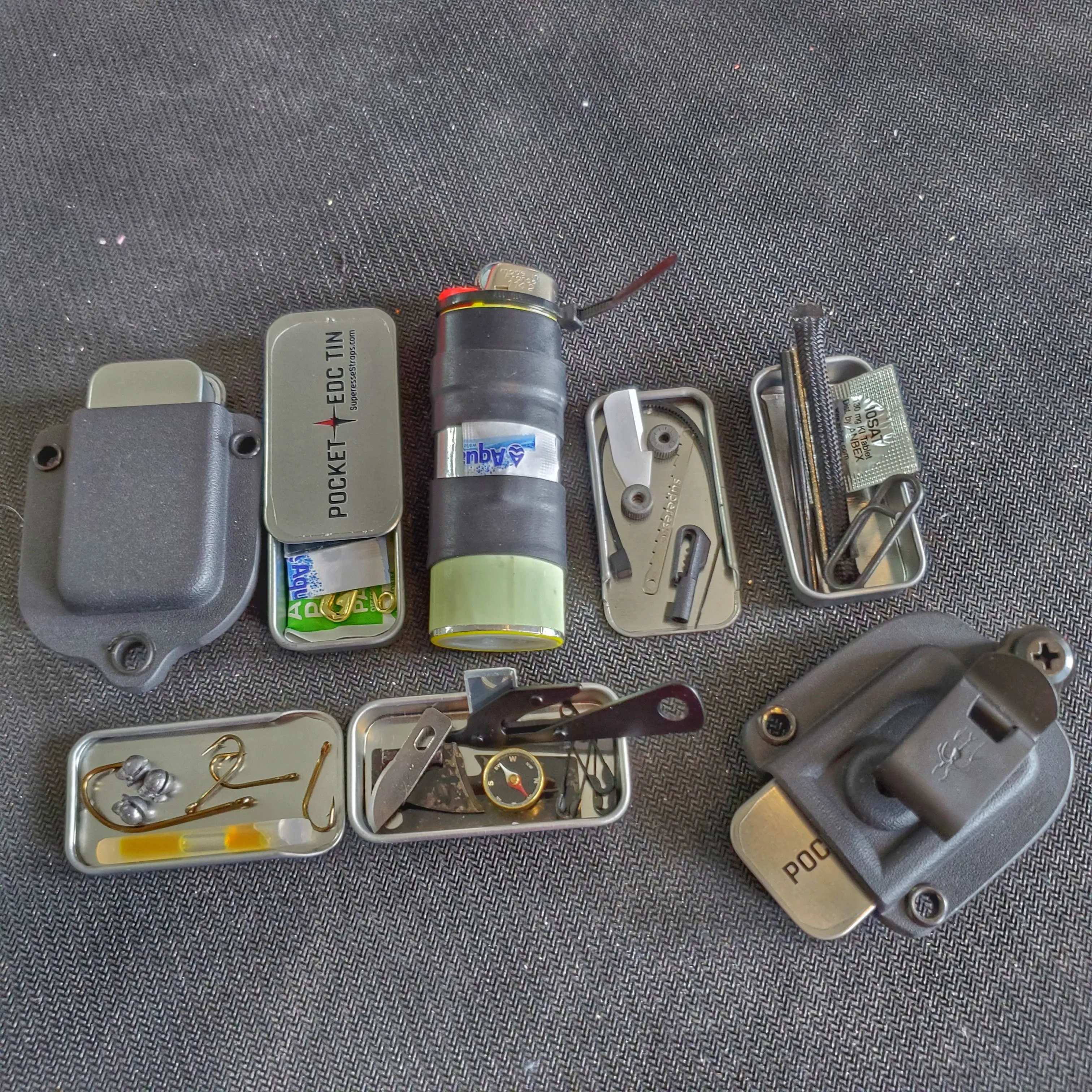 EDC Pocket Tin - Compartmentalized Survival Kits