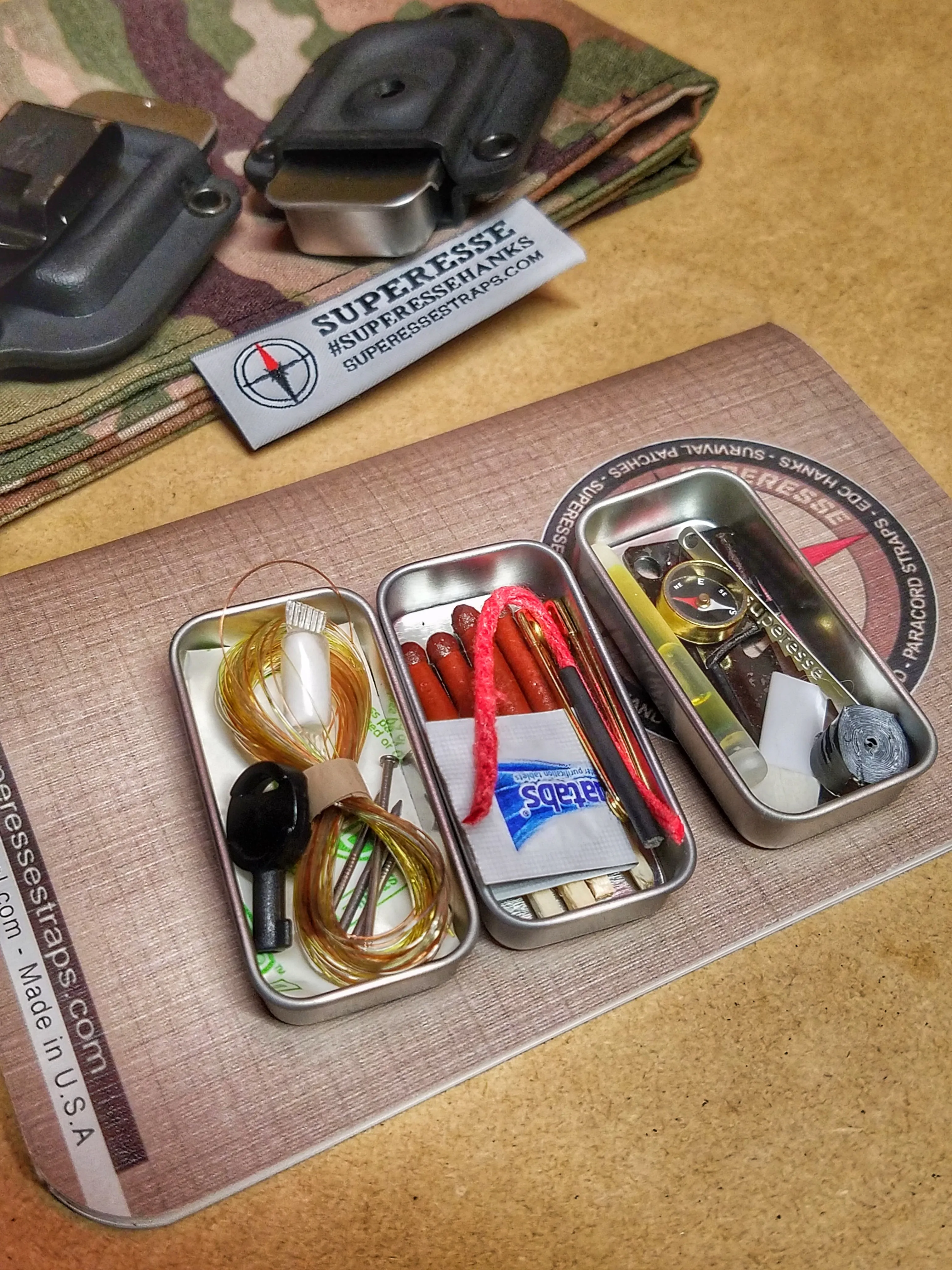 EDC Pocket Tin - Compartmentalized Survival Kits