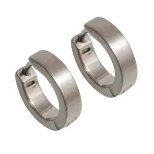 Flat Hoop Cuff Titanium Hypoallergenic Earrings