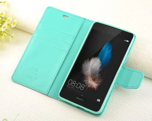 Fold Series Huawei P8 Flip Leather Case - Mint