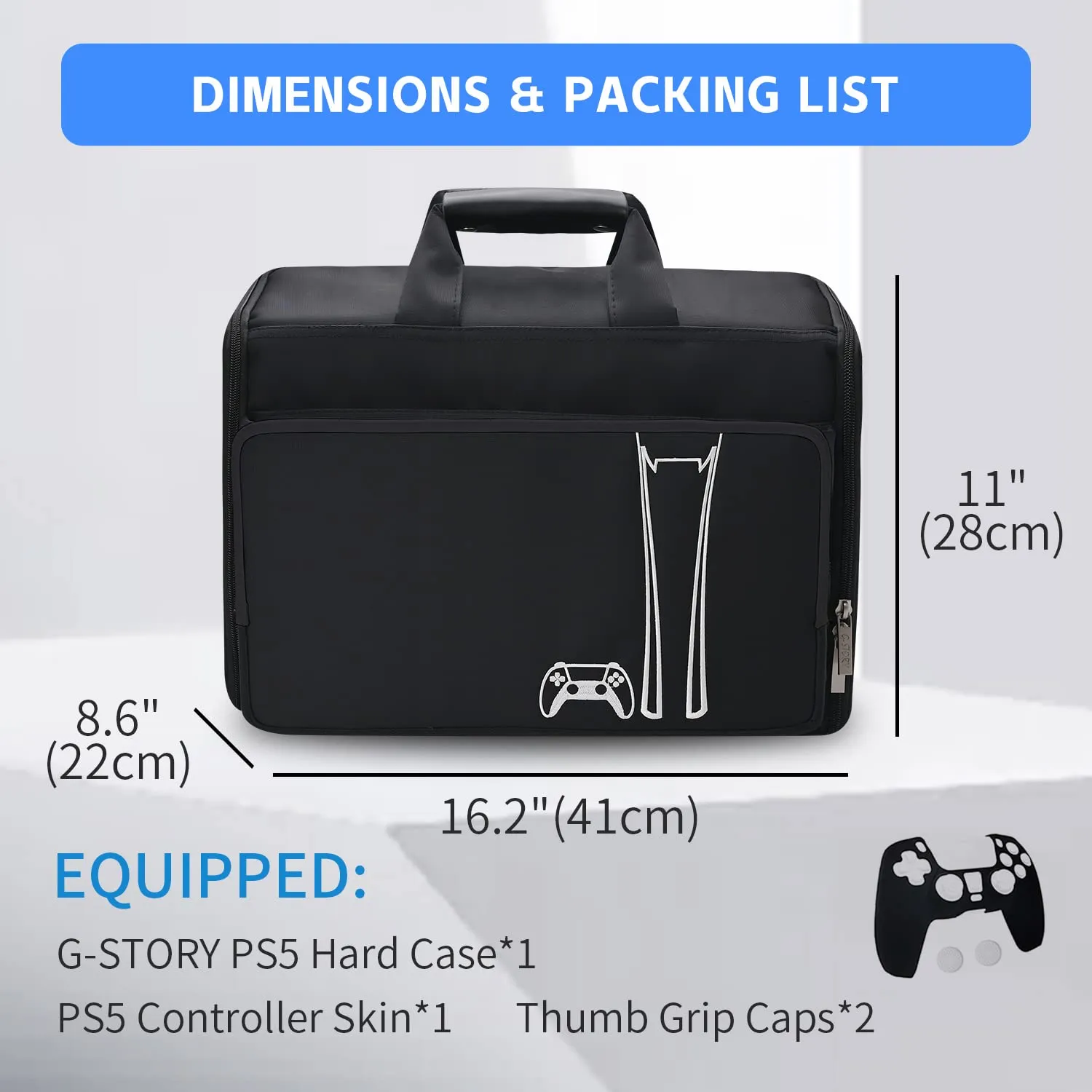 G-STORY PS5 Case, Carrying Case Travel Bag for PS5