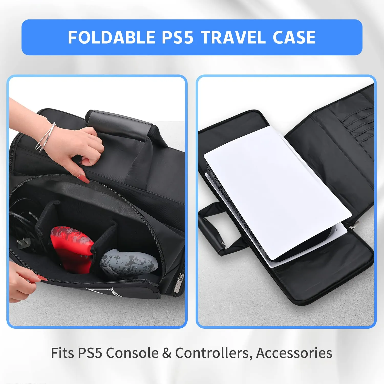 G-STORY PS5 Case, Carrying Case Travel Bag for PS5