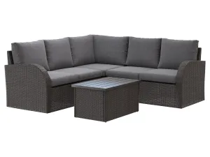 Grey Outdoor Wicker Sectional Set, 6pc