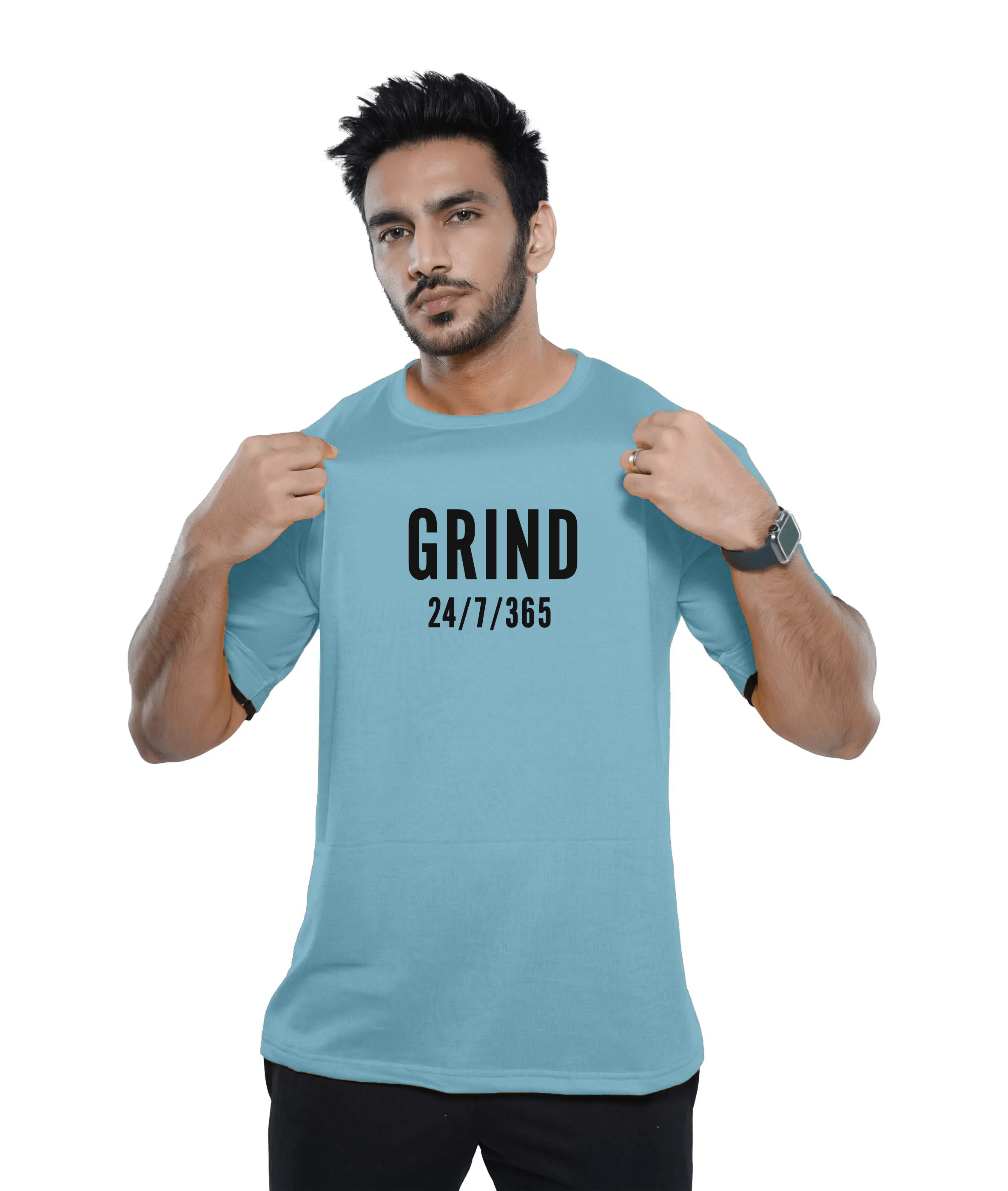 Grind Oversized GymX Tee: Blue - Sale