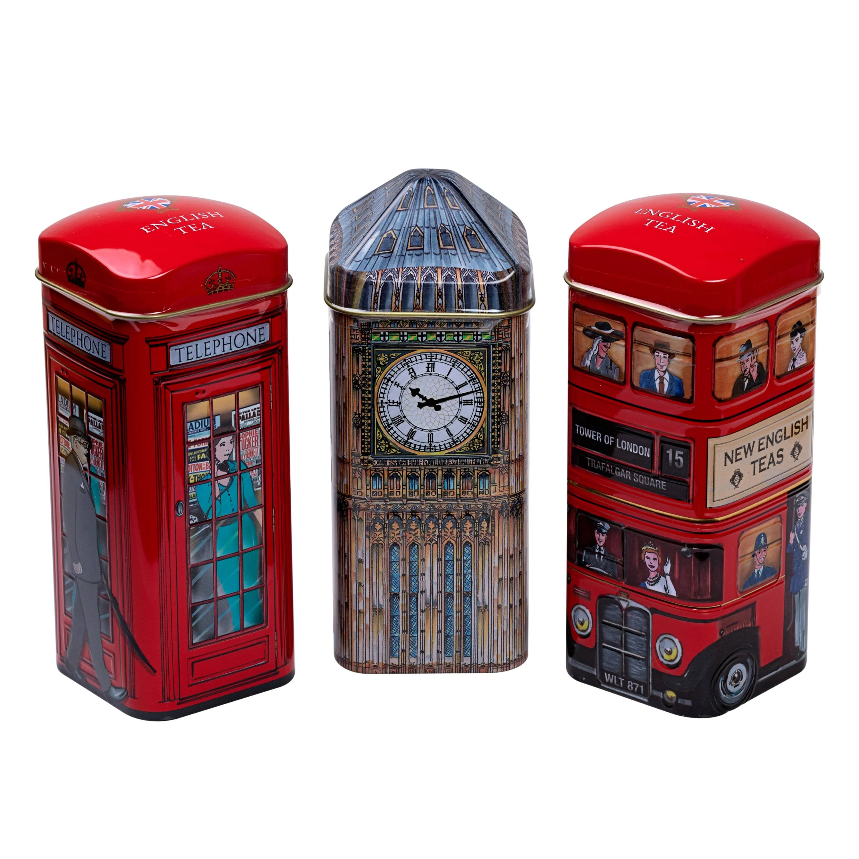 Heritage Fine English Tea Selection Triple Tall Tin Gift Pack