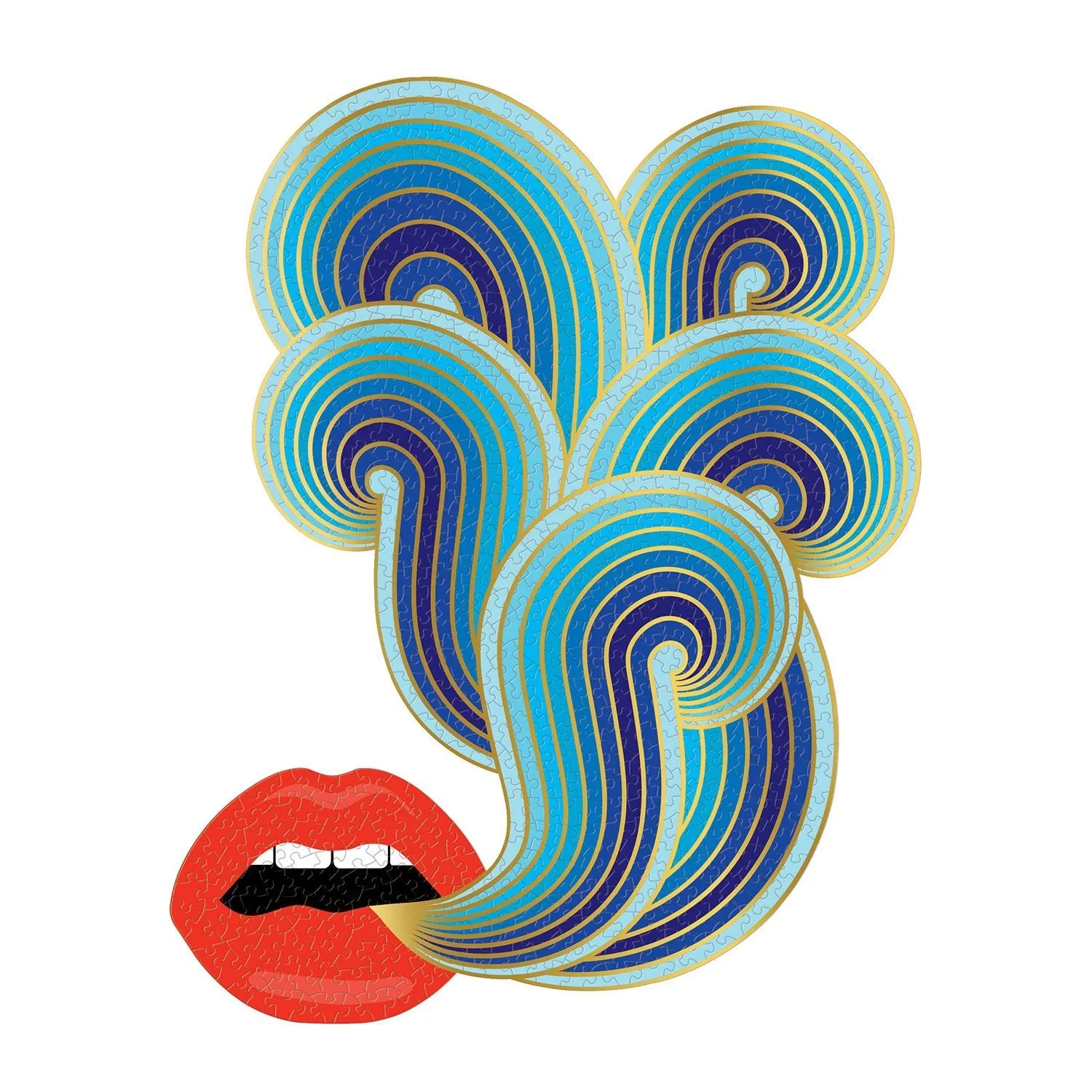 JONATHAN ADLER 750 PIECE LIPS SHAPED PUZZLE