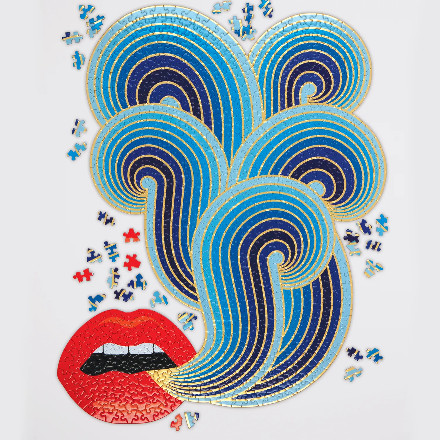 JONATHAN ADLER 750 PIECE LIPS SHAPED PUZZLE