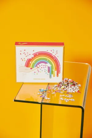 JONATHAN ADLER RAINBOW HAND 750 PIECE SHAPED PUZZLE