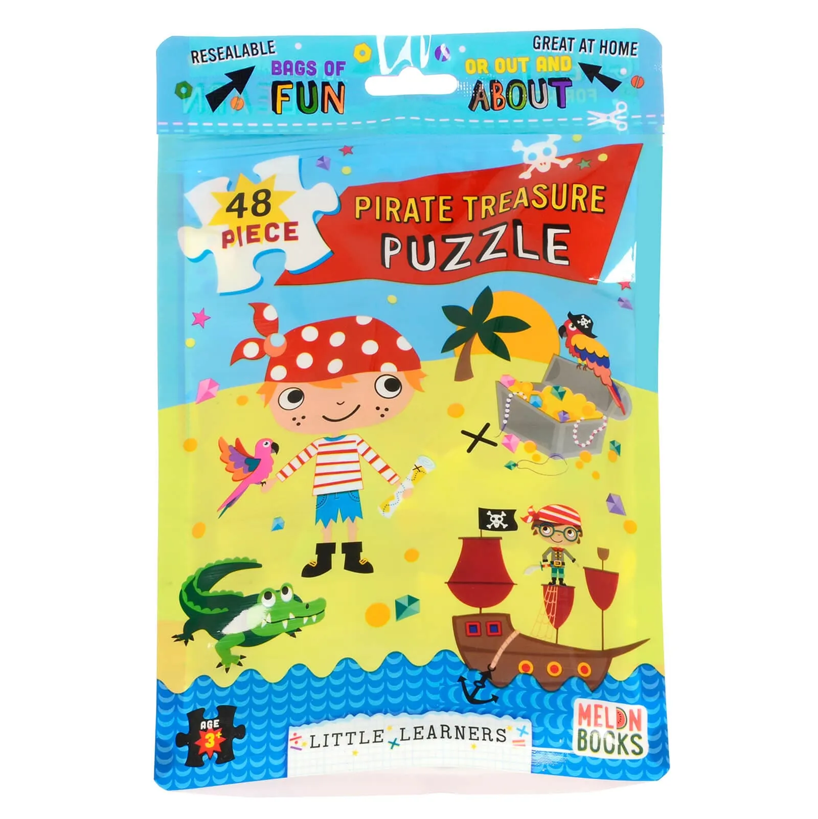 Kids Jigsaw Puzzle 48 Large Pieces Resealable Bag Home Travel