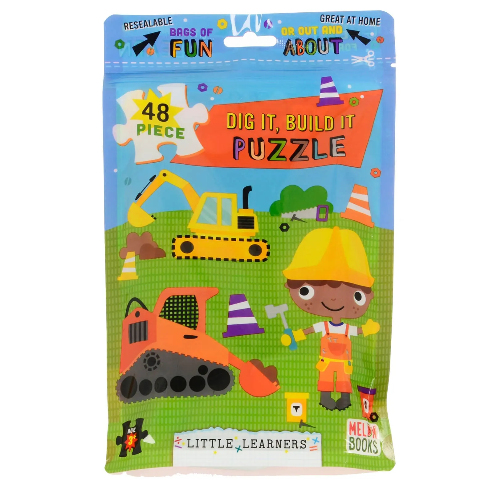 Kids Jigsaw Puzzle 48 Large Pieces Resealable Bag Home Travel