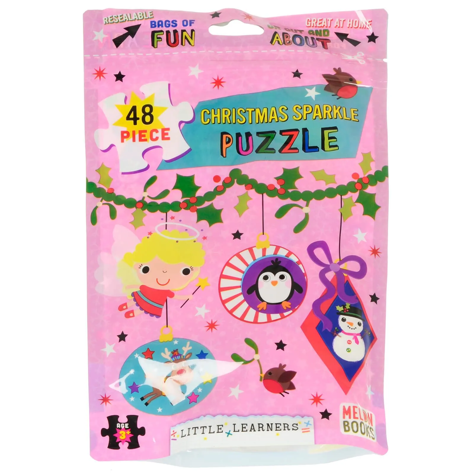 Kids Jigsaw Puzzle 48 Large Pieces Resealable Bag Home Travel