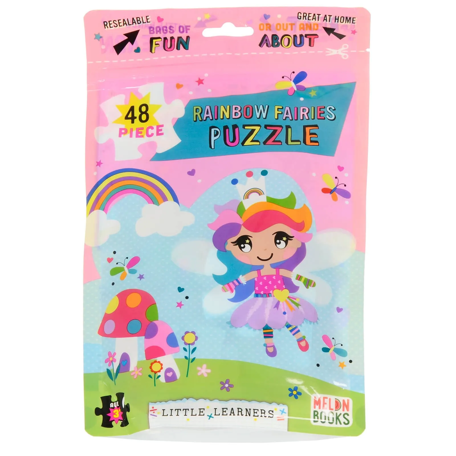 Kids Jigsaw Puzzle 48 Large Pieces Resealable Bag Home Travel