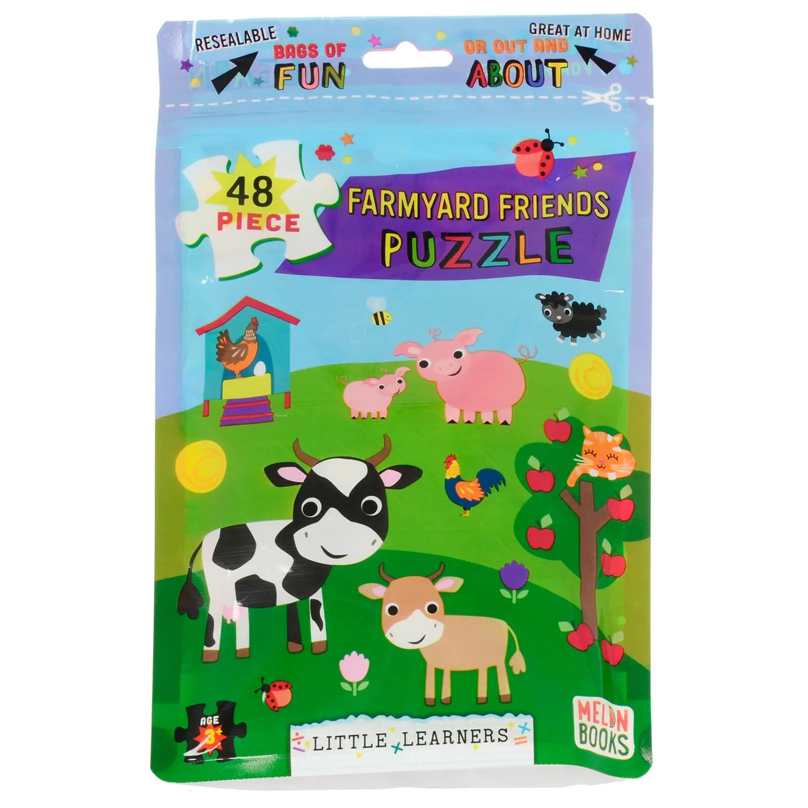 Kids Jigsaw Puzzle 48 Large Pieces Resealable Bag Home Travel