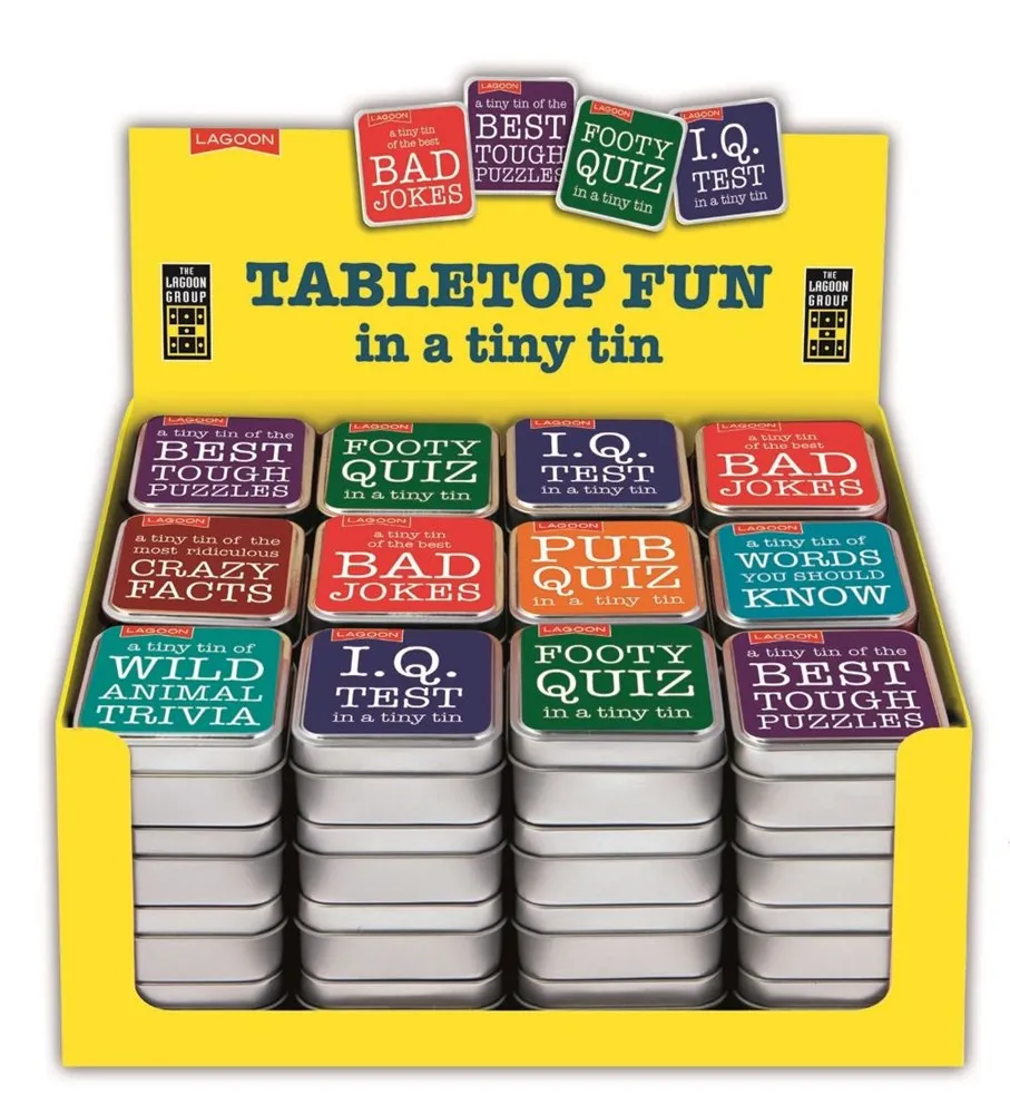 Lagoon Games Tabletop Fun in a Tiny Tin Display 48pc