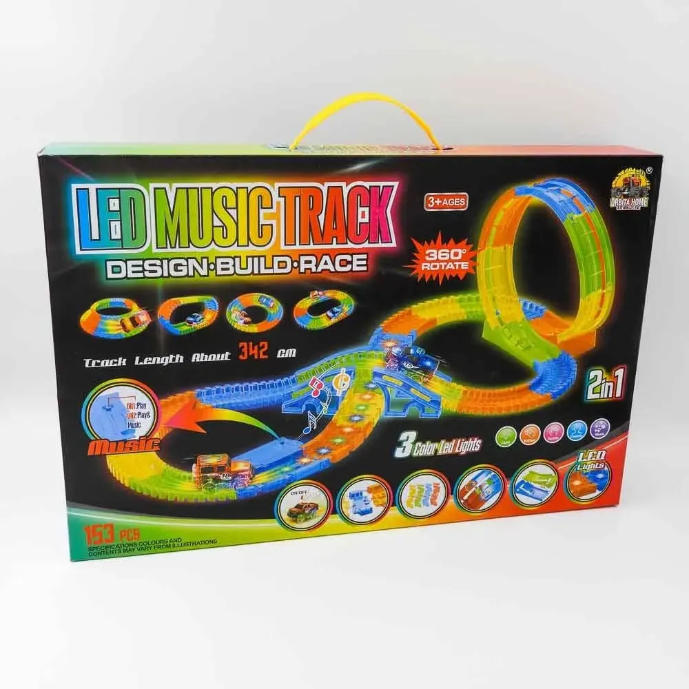 LED Glow Musical Track Set - 153 Pcs