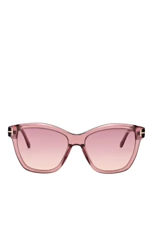 Lucia Pink Transparent Acetate Sunglasses