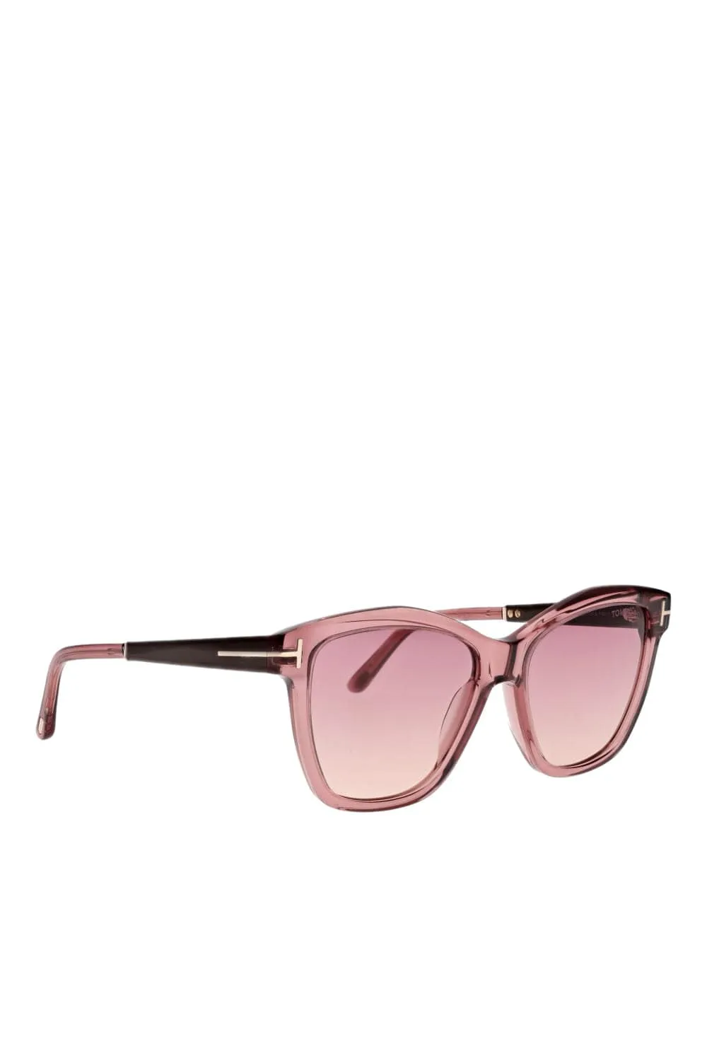 Lucia Pink Transparent Acetate Sunglasses