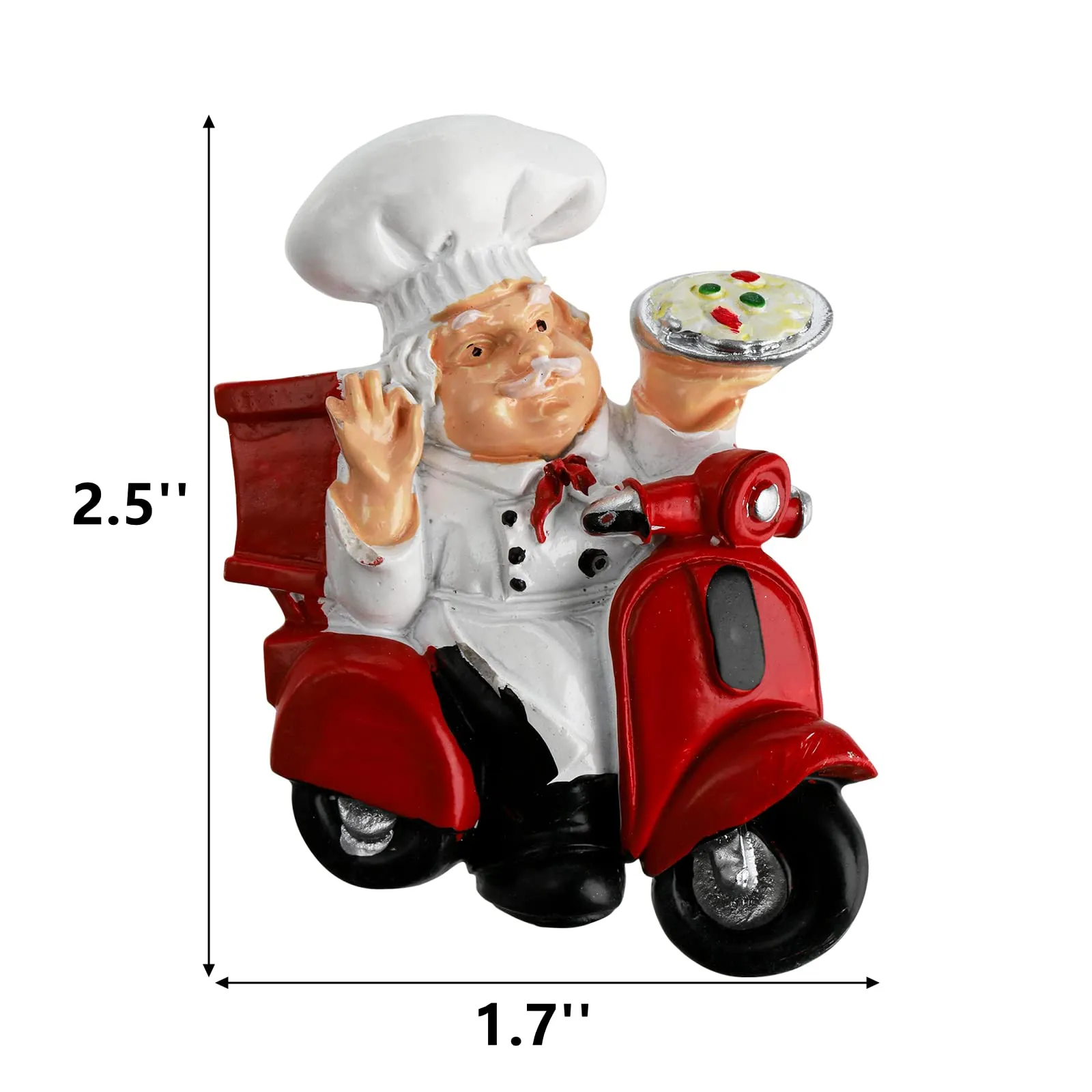 Lyellfe 10 Pieces Chef Fridge Magnets, Cute Italian Chef Magnets for Refrigerator, Funny Kitchen Chef Figurine Decorations, 3D Resin Baker Refrigerator Stickers for Whiteboard, Map, Cabinets