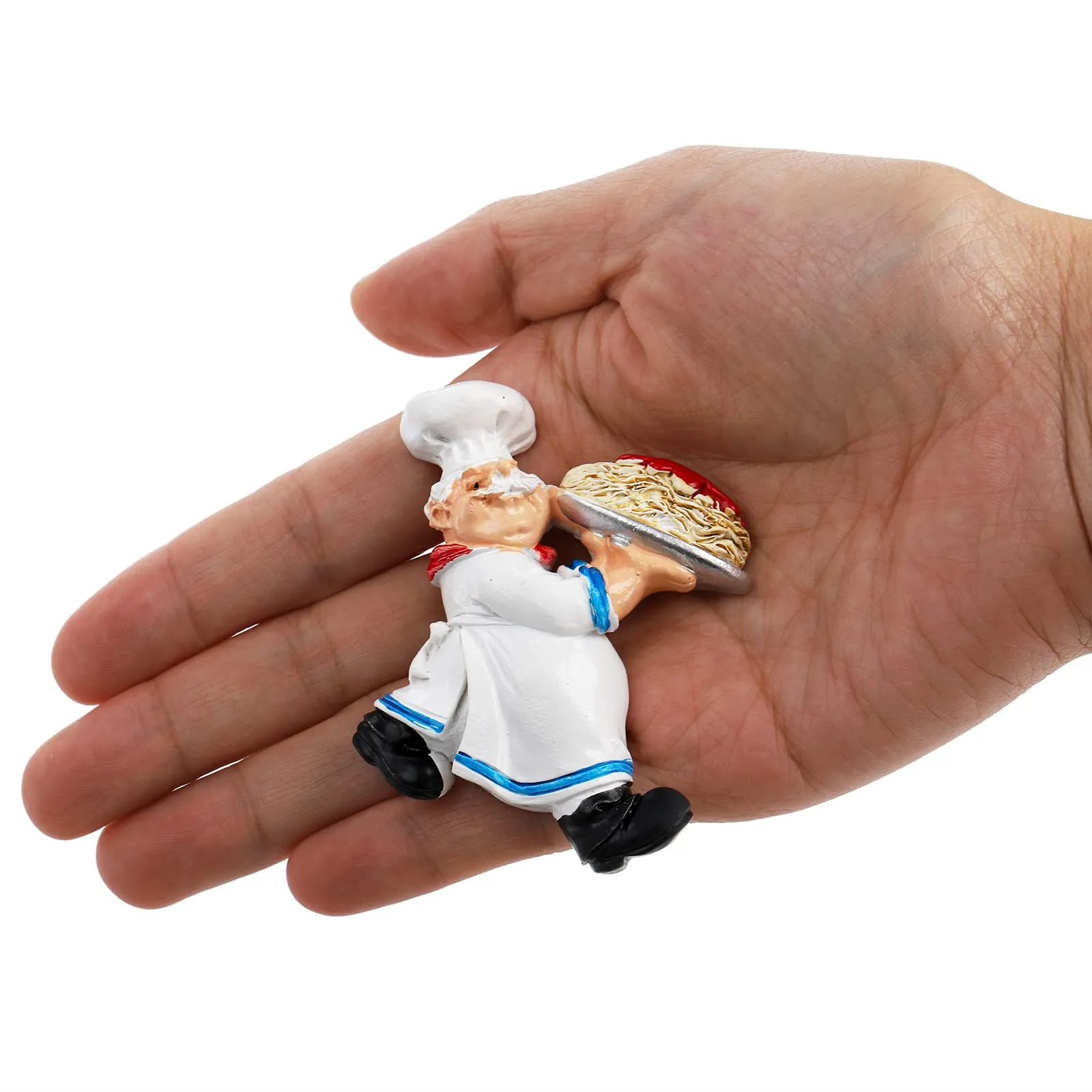 Lyellfe 10 Pieces Chef Fridge Magnets, Cute Italian Chef Magnets for Refrigerator, Funny Kitchen Chef Figurine Decorations, 3D Resin Baker Refrigerator Stickers for Whiteboard, Map, Cabinets