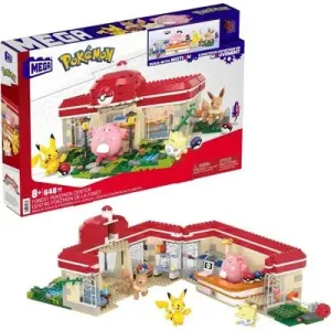 New - MEGA Pokemon Building Toy Kit, Forest Pokémon Center with 4 Action Figures - 648pcs