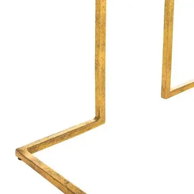 Open Box - Amarylis Greek Key Side Table Black/Gold - Safavieh