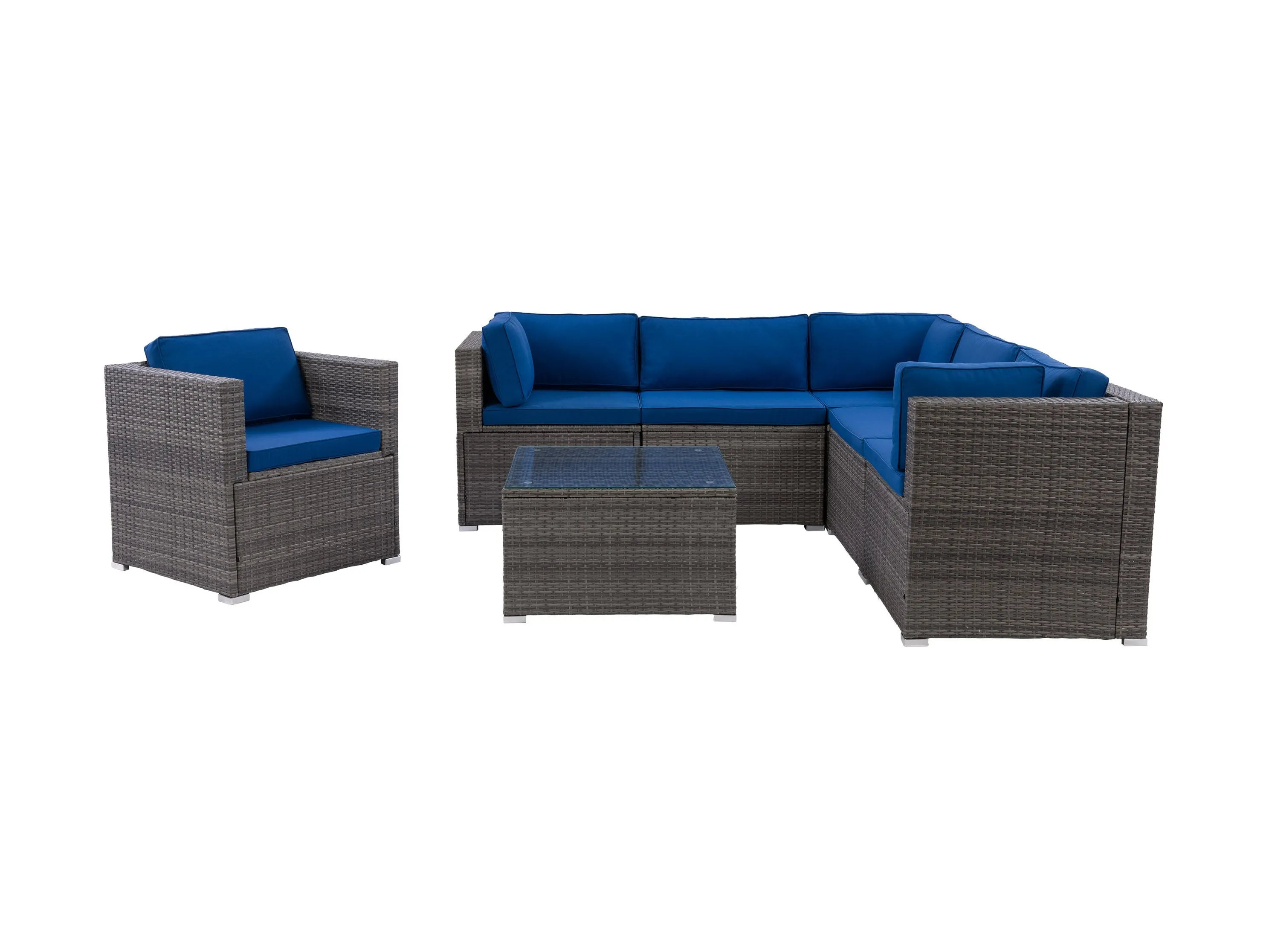 Outdoor Sectional Set, 7pc