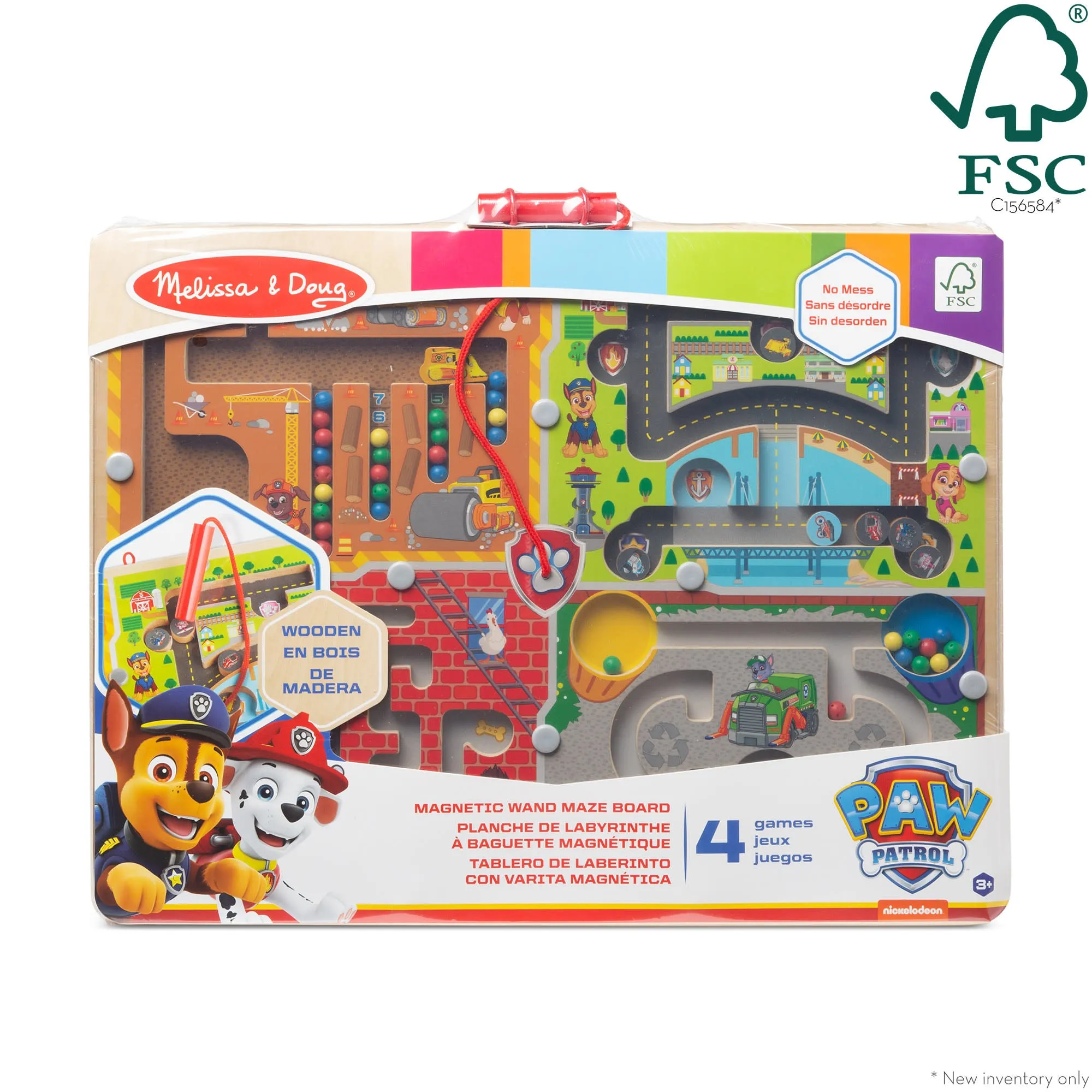 PAW Patrol Wooden 4-in-1 Magnetic Wand Maze Board