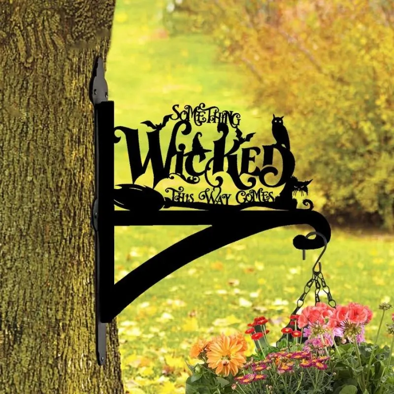 Personalized Halloween Metal Hanging Bracket Plant Stand PS152