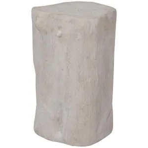 Phillips Collection Log Small Outdoor Stool, Roman Stone