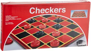 Pressman Checkers -- Classic Game With Folding Board and Interlocking Checkers