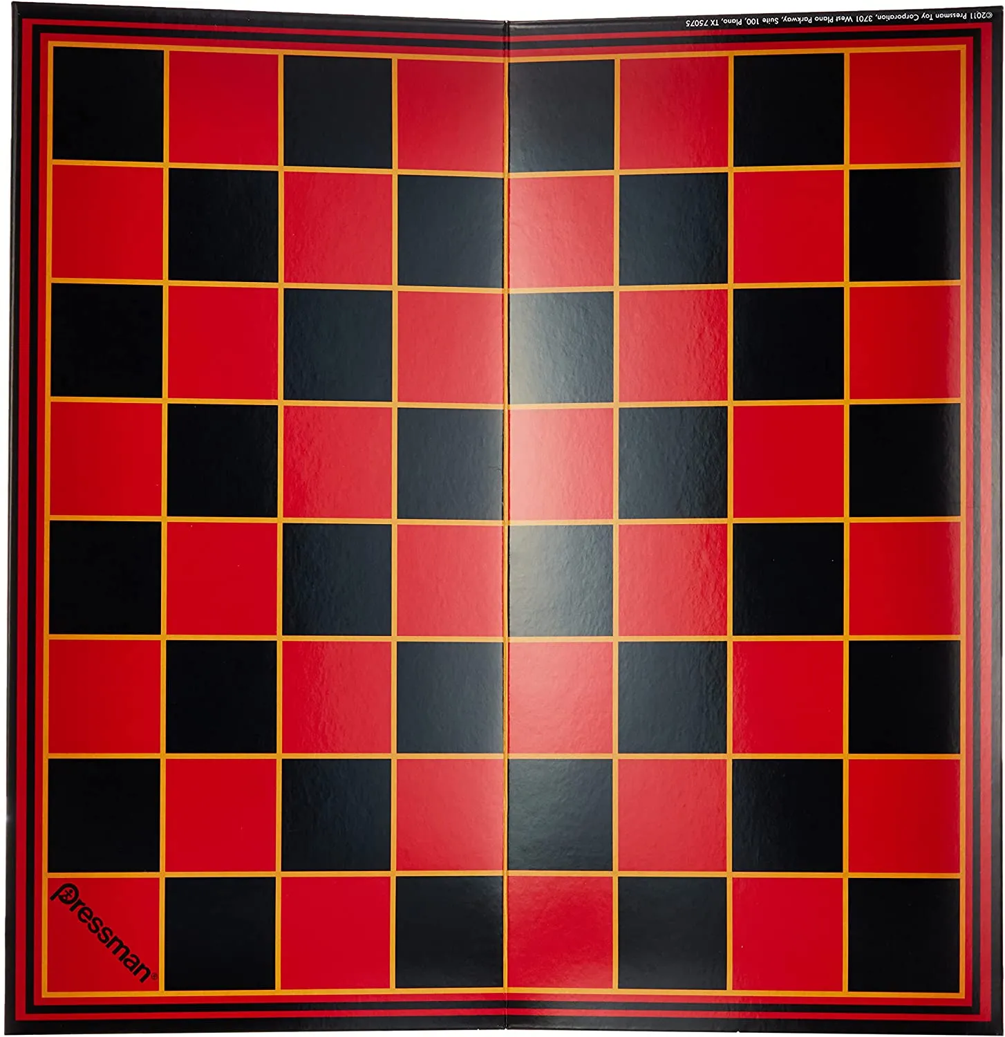 Pressman Checkers -- Classic Game With Folding Board and Interlocking Checkers