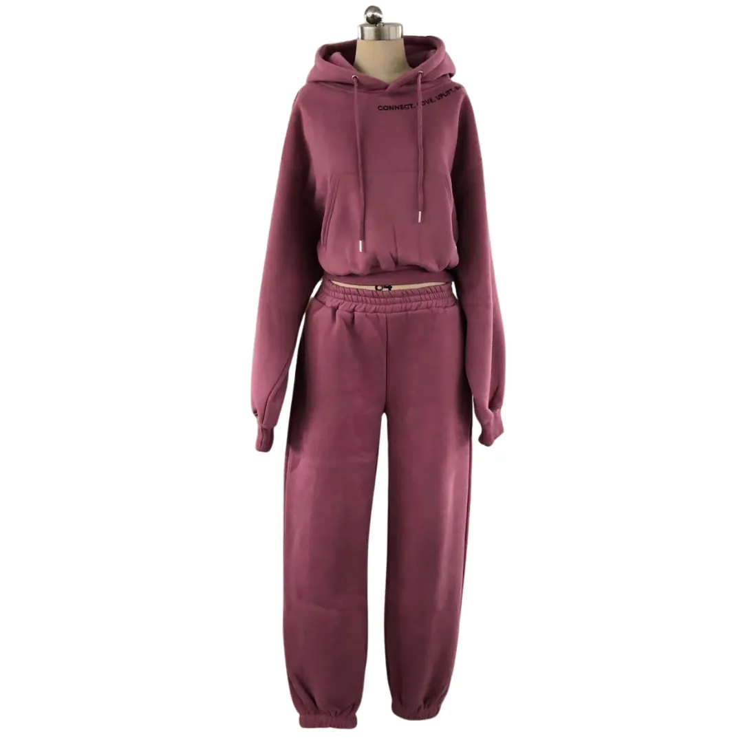 "C.L.U.B" MAUVE SWEATSUIT TOP