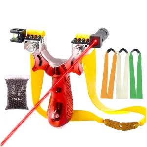 Red Gradient Precision Shooting Powerful Resin Slingshot For Outdoor Target Shooting